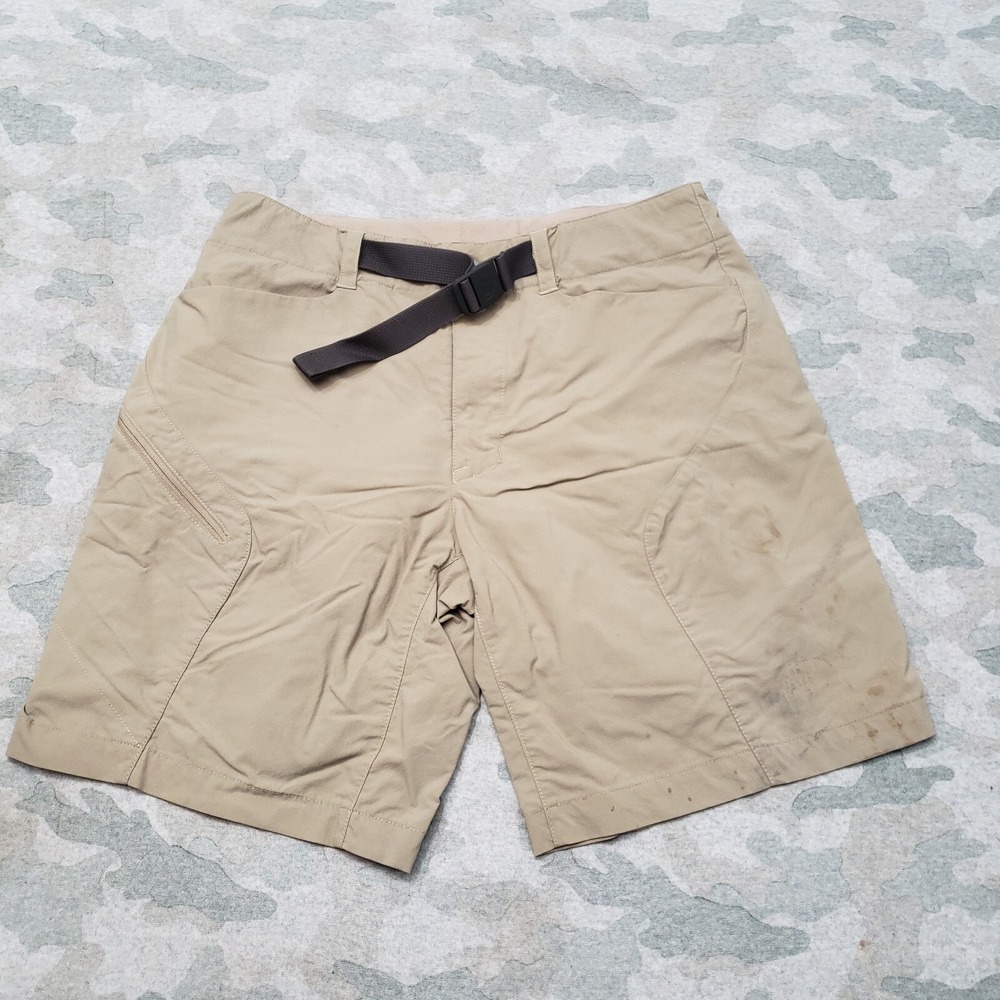 The North Face Shorts Mens 30 Tan Belted Pockets Hiking Travel Outdoors Camp